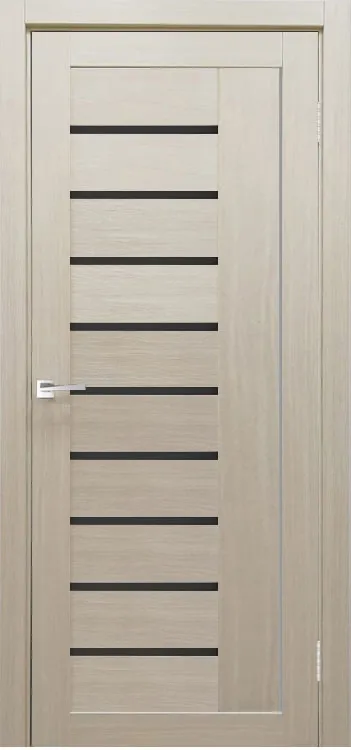 Фото Межкомнатная дверь Легенда Y-4 тон Кремовая лиственница Остекление Лакобель черное